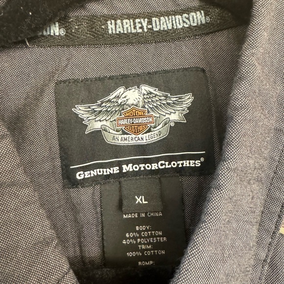 Great Condition Harley Davidson Short Sleeve Button Down Shirt - Picture 4 of 5
